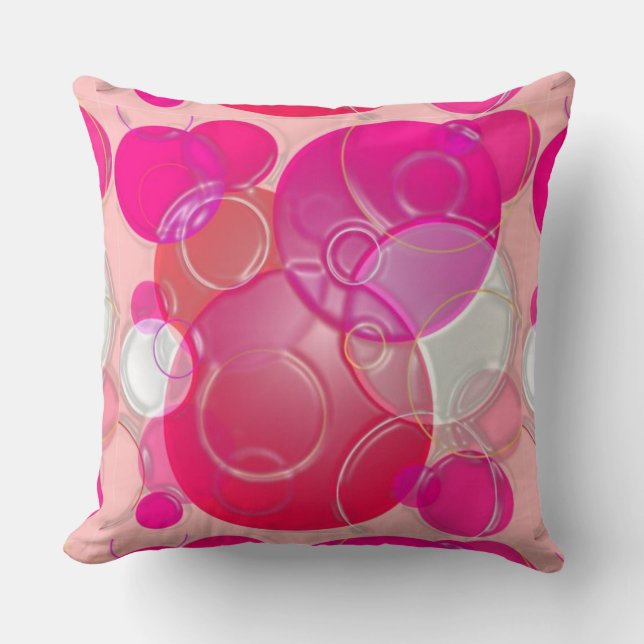 Pink Bubbles Cushion (Front)