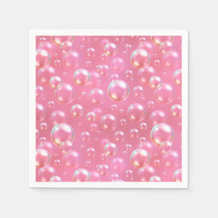 Pink Bubbles Pattern Napkin