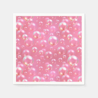 Pink Bubbles Pattern Napkin