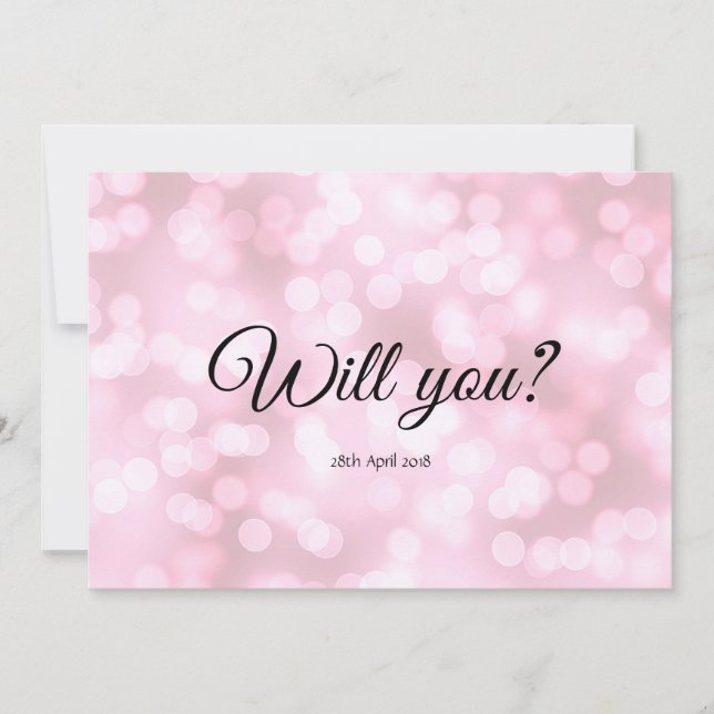 Pink bubbles Will you be my Bridesmaid card (Front)