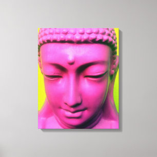 pink buddha canvas print