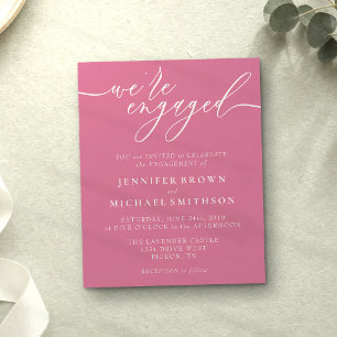 Pink Budget Clean Simple Modern Engagement Flyer