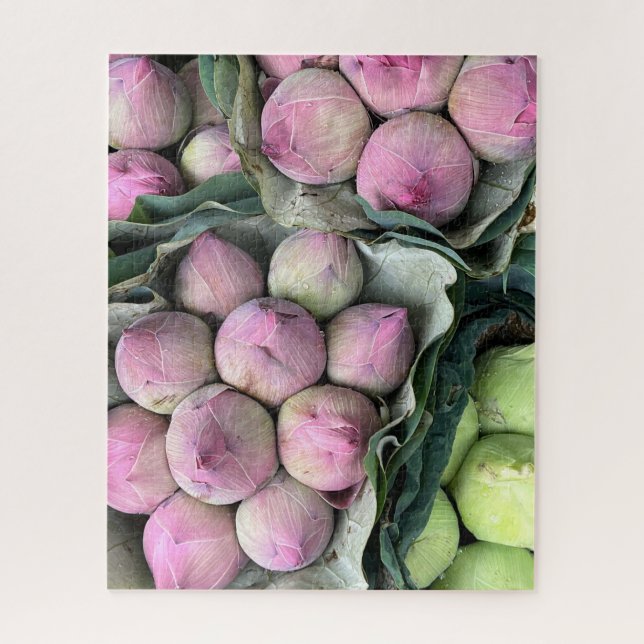 Pink buds of the Lotus Flower Jigsaw Puzzle (Vertical)