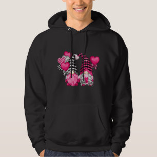 Pink Buffalo Plaid And Heart Balloons - Valentines Hoodie