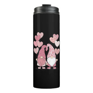 Pink Buffalo Plaid Heart Gnomes Valentine's Day  Thermal Tumbler