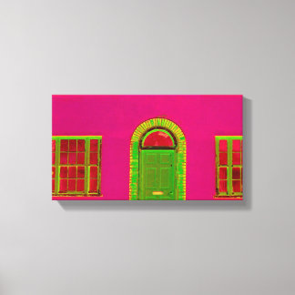 Pink Building Abstract Canvas Print