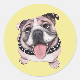 Pink Bulldog Custom Stickers