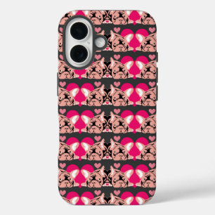 Pink Bulldogs iPhone 16 Case