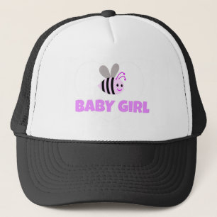 Pink Bumble Bee Baby Girl Trucker Hat