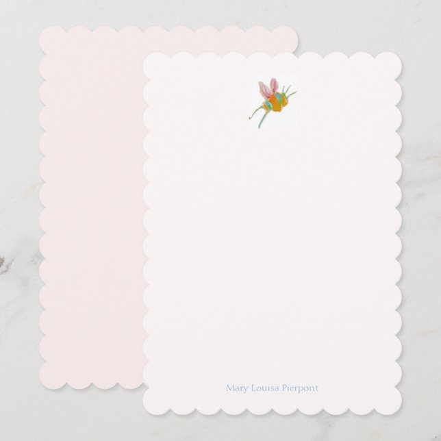 Pink Bumble Bee personalised Card (Front/Back)
