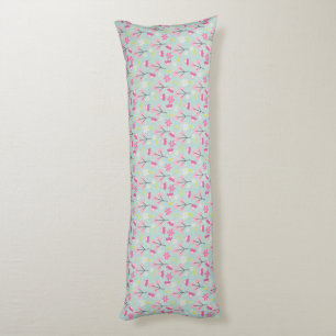 Pink Bunnies and Flowers Body Cushion