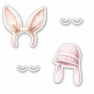 Pink Bunny Ears Eyelashes