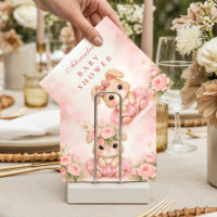 Pink Bunny Floral Baby Shower