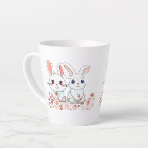 Pink Bunny Latte Mug