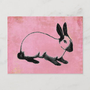 Pink Bunny Postcard