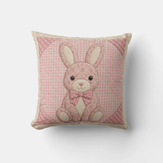 Pink Bunny Quilt Cushion