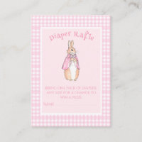Pink Bunny Rabbit Diaper Raffle Baby Shower