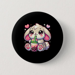 Pink Bunny Rabbit Drink Bo Milk Tea Kawaii Meme Ea 6 Cm Round Badge