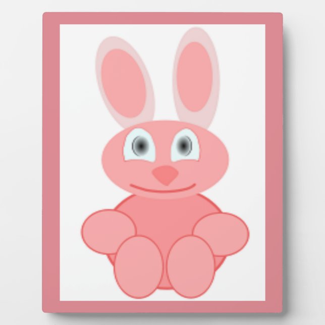 PINK BUNNY RABBIT PLAQUE (Front)