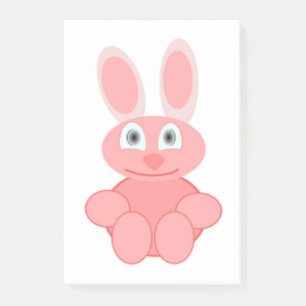 PINK BUNNY RABBIT POST-IT NOTES