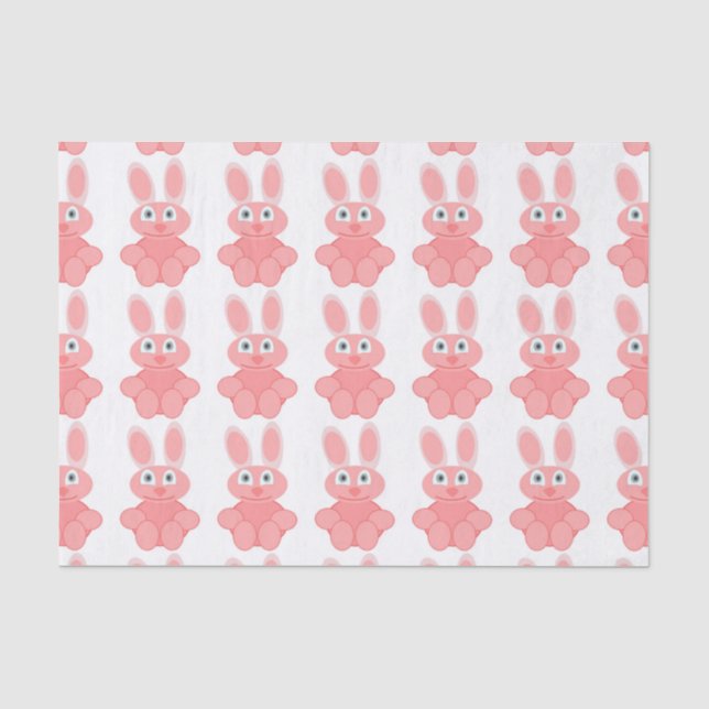 PINK BUNNY RABBIT TISSUE PAPER (Front)