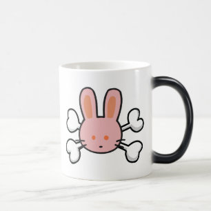 pink bunny Skull and Crossbones Magic Mug