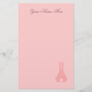 Pink Bunny Stationery