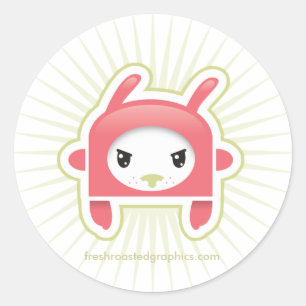 Pink bunny sticker