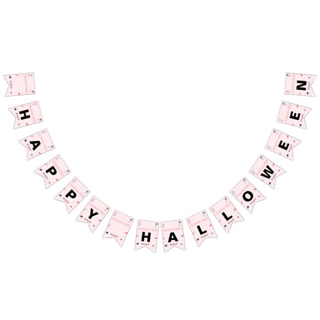 Pink Bunting halloween banner (All)
