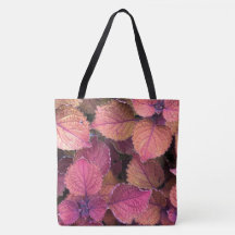 Pink Burgundy Cream Leaf