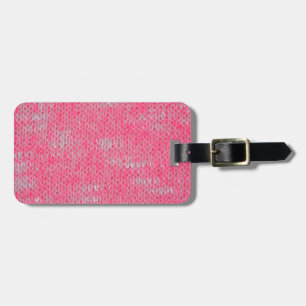 Pink Burn Out Pattern Peace Love Destiny Art Luggage Tag