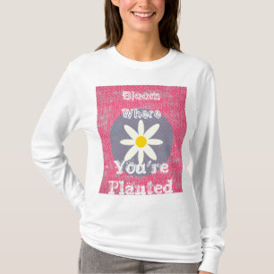 Pink Burn Out Pattern Peace Love Destiny Art T-Shirt