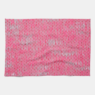 Pink Burn Out Pattern Peace Love Destiny Art Tea Towel