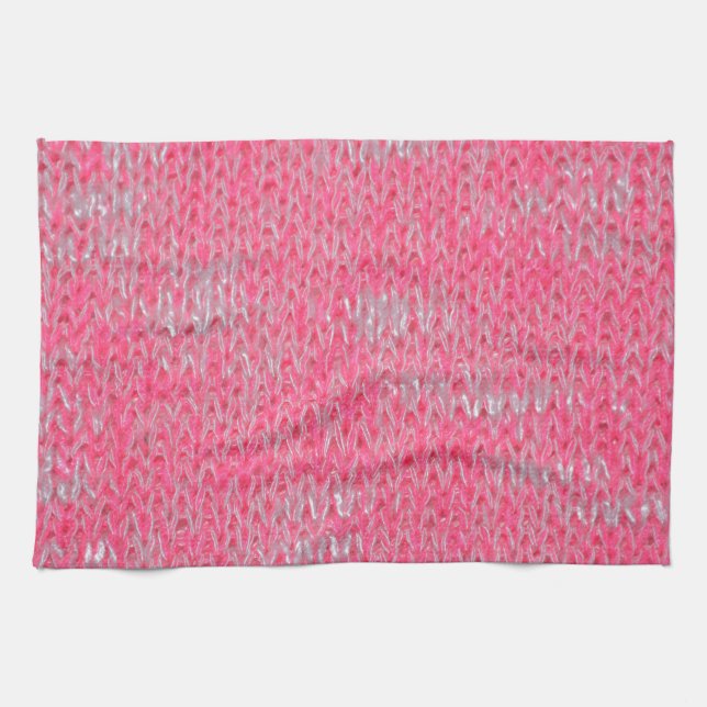 Pink Burn Out Pattern Peace Love Destiny Art Tea Towel (Horizontal)