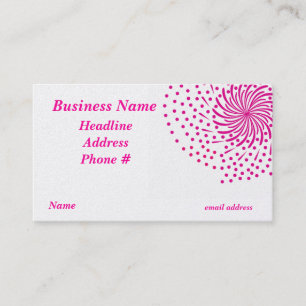 Pink Burst Business Card