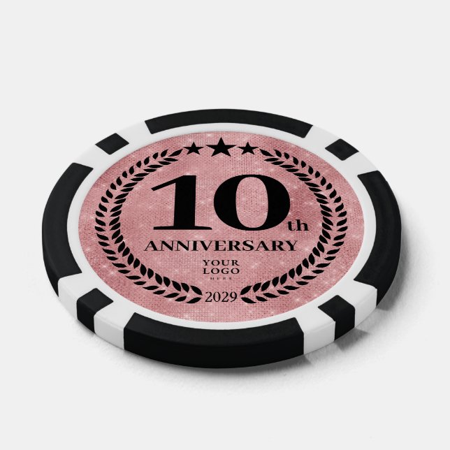 Pink Business 10th Anniversary Poker Chips (Single)