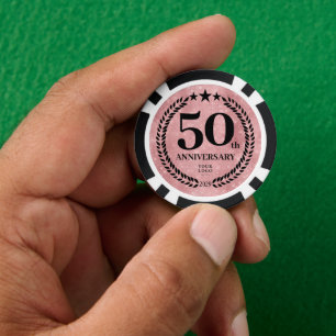 Pink Business 50th Anniversary Poker Chips