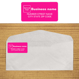 Pink Business Address Label