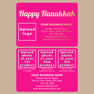 Pink Business Brand on Hanukkah Rectangle
