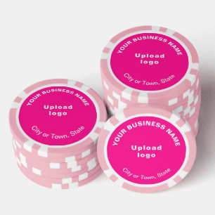Pink Business Brand on Poker Chips