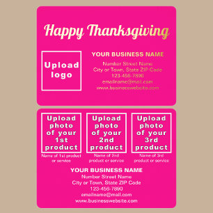 Pink Business Brand on Thanksgiving Rectangle