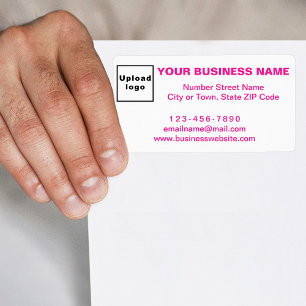 Pink Business Brand Texts on Shipping Label