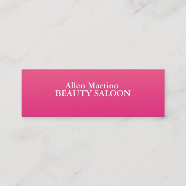 Pink  Business Card (Front)
