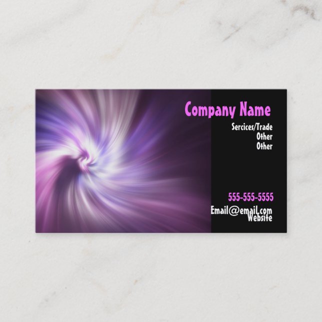 pink Business card (Front)