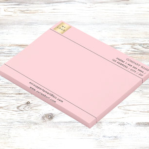 Pink business logo post-it notes