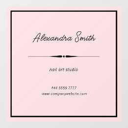 Pink Business Office Name Frame Black