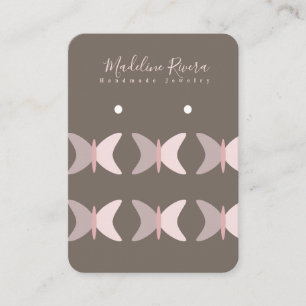 Pink Butterflies Artisan Earring Display Cards