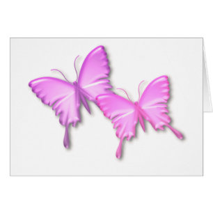 Pink Butterflies Design Card