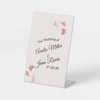 Pink Butterflies Garden Romantic Simple Wedding 