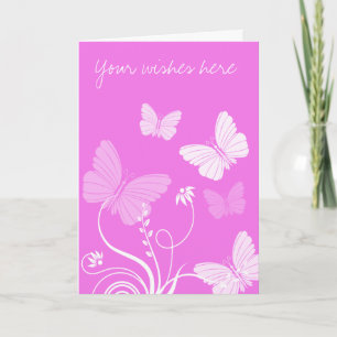 Pink butterflies Greeting Card